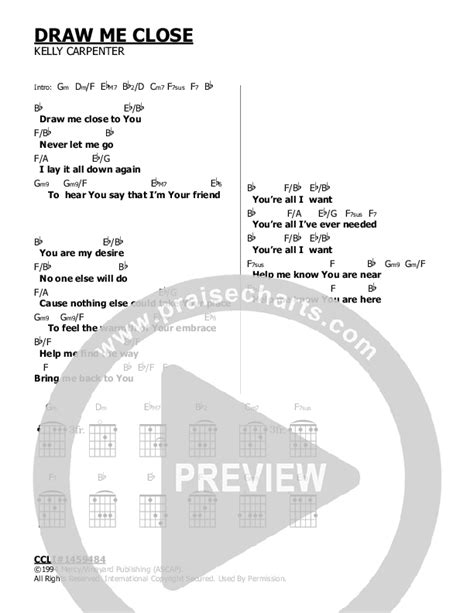 Draw Me Close Chords PDF () - PraiseCharts