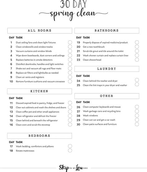 Spring Cleaning Checklist | Skip To My Lou