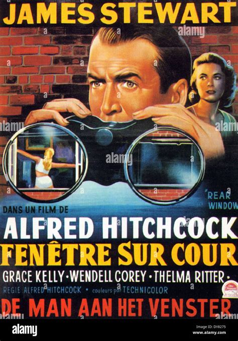 Rear Window - Belgian Movie Poster ( Fenetre sur cour ) - Director : Alfred Hitchcock - 1954 ...