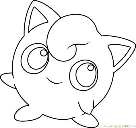 Jigglypuff Pokemon Coloring Page for Kids - Free Pokemon Printable Coloring Pages Online for ...