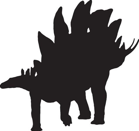 stegosaurus black silhouette isolated background 31108742 Vector Art at Vecteezy