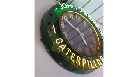 John Deere Caterpillar Neon Clock 48x7 | M39 | Davenport 2019