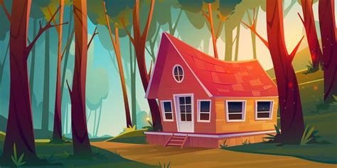 Free Vector | Cartoon forest landscape