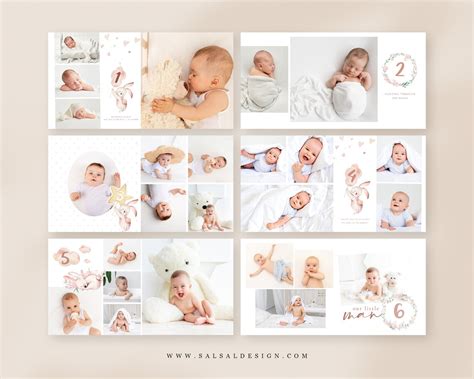 Baby Album Template Album Template Baby Album Photoshop - Etsy