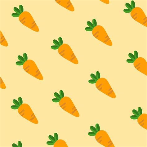 Premium Vector | Carrot pattern background vegetable vector illustration