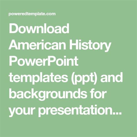 Explore Fascinating American History with Engaging PowerPoint Templates