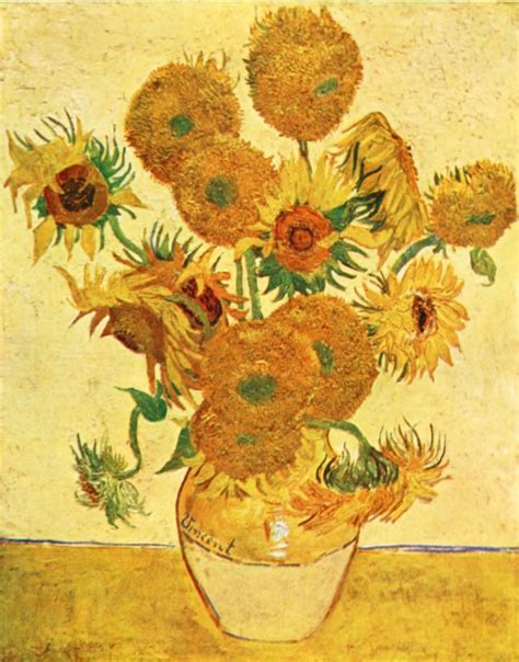 Van Gogh Sunflowers Analysis - Sunflowers, 1888 Painting by Vincent Van Gogh : Van gogh loved ...