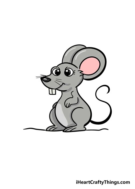 Mouse Drawing - How To Draw A Mouse Step By Step