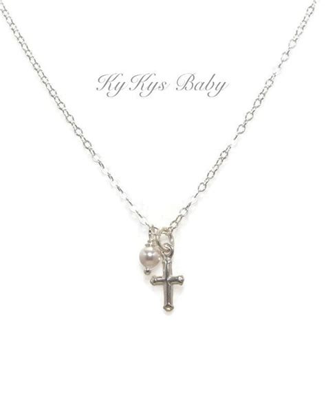 Baby Cross Necklace Simple Cross Necklace Religious Baby - Etsy