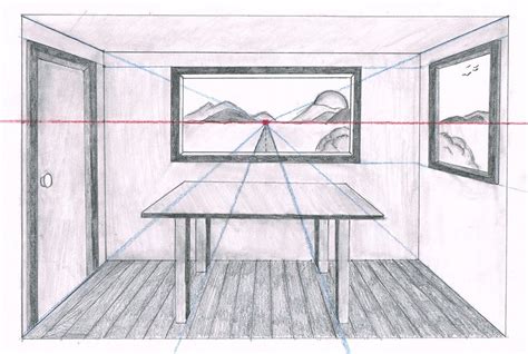 One Point Perspective Room Drawing - Drawing Backgrounds | My ... One Point Perspective Room ...