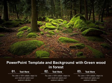 Powerpoint Template And Background With Green Wood In Forest | Presentation Graphics ...