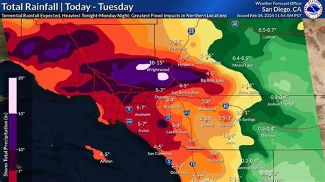 California storm: Maps show how life-threatening flash flooding will develop - The Mirror US