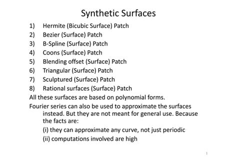 Hermite bicubic-surface-patch | PPT