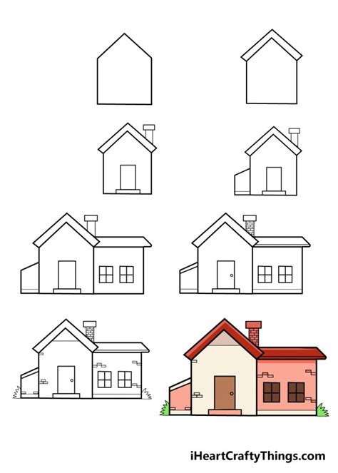 House Drawing - How To Draw A House Step By Step