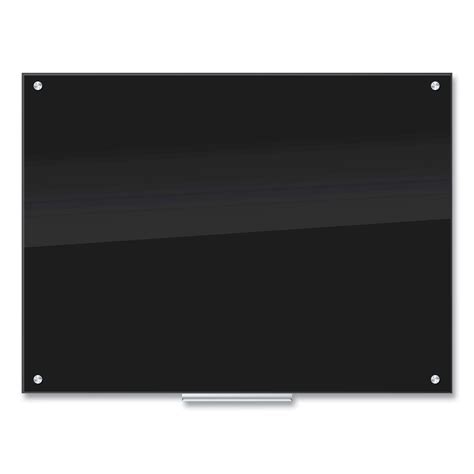 Glass Dry Erase Board, 47 x 35, Black Surface - Reparto