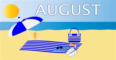 August Summer Clipart