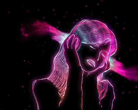 Girl Neon Wallpapers on WallpaperDog