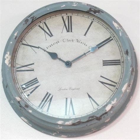 Distressed Green Wall Clock | Green wall clocks, Clock, Hotel decor