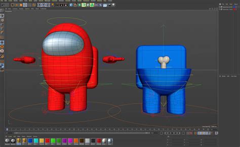 Free Cinema 4D 3D Model: Among Us Crewmate Spaceman