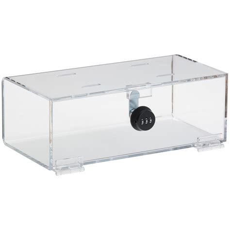 OmniMed 183005 Clear Acrylic Refrigerator Lock Box with Combination Lock