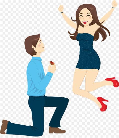 Marriage proposal Cartoon Clip art - Happy Couple png download - 1128*1290 - Free Transparent ...