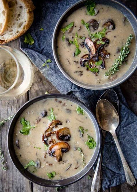 Wild Mushroom Soup with Sherry and Thyme - Vindulge