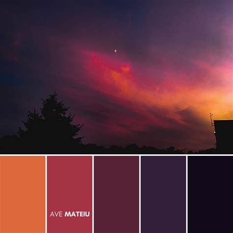 Sky fall sunset outdoors landscape scenery USA horizontal Photography Color Palette #386 | Ave ...