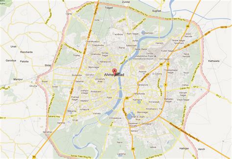 Ahmedabad Map - India