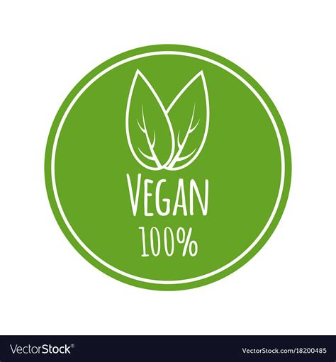 Vegan logo round eco green logo vegan Royalty Free Vector