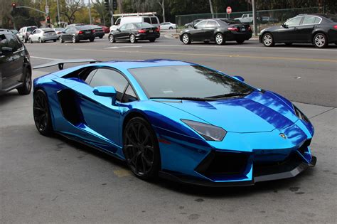 Chrome blue Lamborghini Aventador LP700-4 [3110x2073] : r/carporn