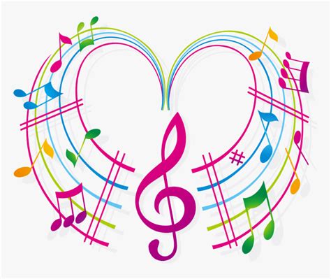 #musicalnotes #music #colorful #colored #heart #dance - Colored Music Notes Clipart, HD Png ...