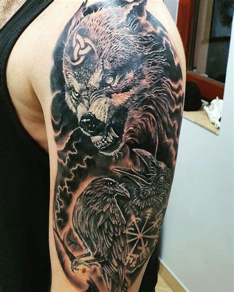 50+ Brave Fenrir Tattoo Ideas | Viking tattoos, Nordic tattoo, Tattoos