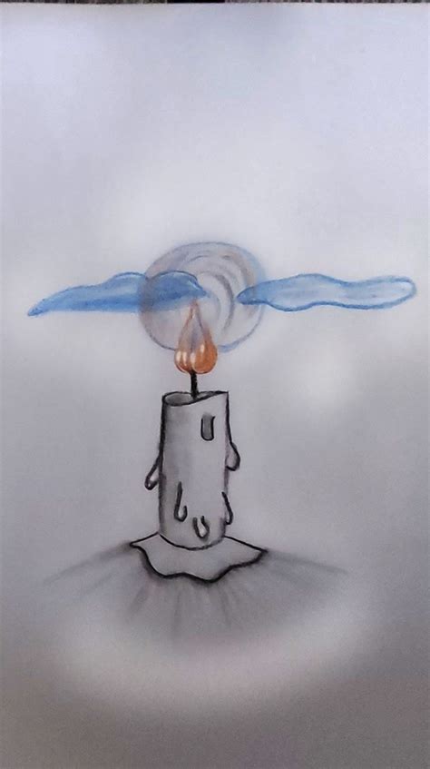 Captivating Surrealistic Candle Drawing