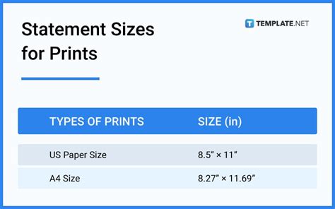 Statement Size - Dimension, Inches, mm, cms, Pixel | Free & Premium Templates