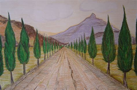 Perspective Landscape Drawing at PaintingValley.com | Explore collection of Perspective ...