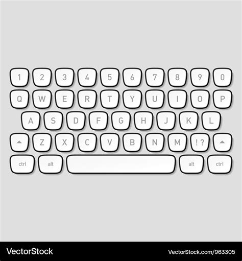 Keyboard keys Royalty Free Vector Image - VectorStock