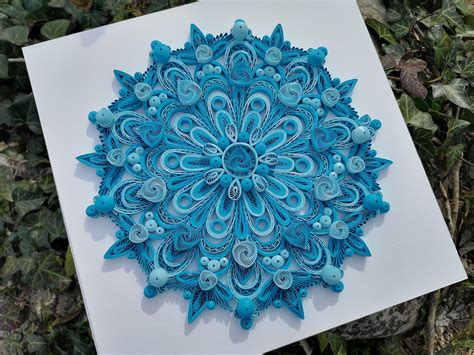 Blue paper quilling medtitation mandala | Quilling patterns, Paper quilling jewelry, Quilling ...