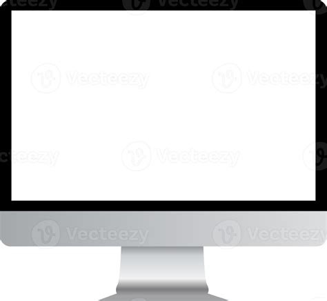 Realistic computer monitor illustration. Device screen mockup. 13895097 PNG