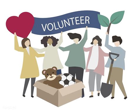 Donation and volunteering community service illustration | free image by rawpixel.com ...