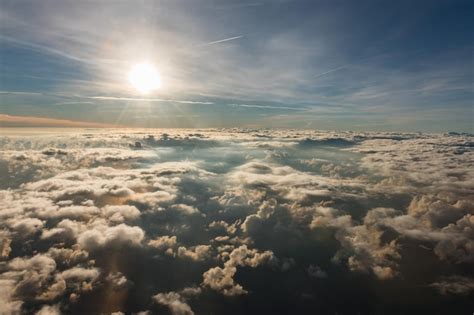 Premium Photo | Clouds in the sky airplane