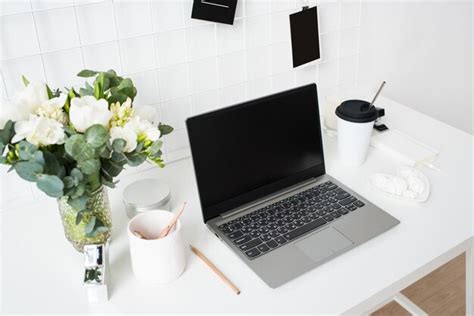 Premium Photo | Stylish white professional office interior minimalist loft workspace