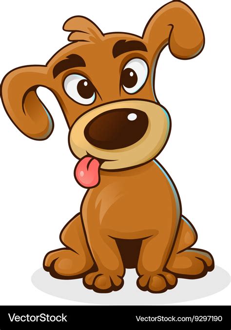 Cartoon funny dog Royalty Free Vector Image - VectorStock