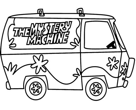 Scooby Doo Mystery Machine Coloring Pages