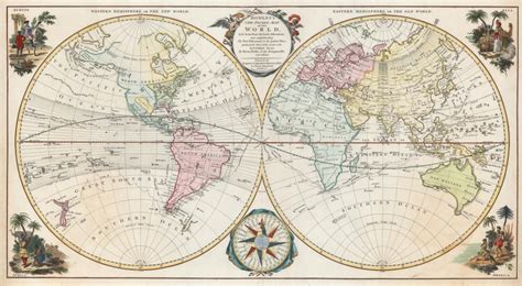 Bowles's New Pocket Map of the World, laid down from the latest observations and comprehending ...