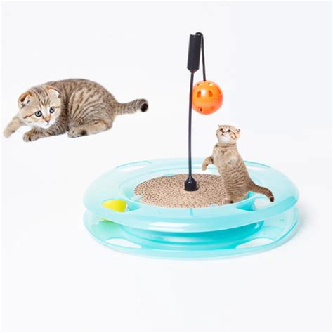 Cat Toys Interactive With Bells Elastic Play Toy Balls Plus 3 Toys In 1 Interactive Toy For Cats ...