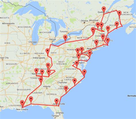 Us Road Trip Routes | Examples and Forms