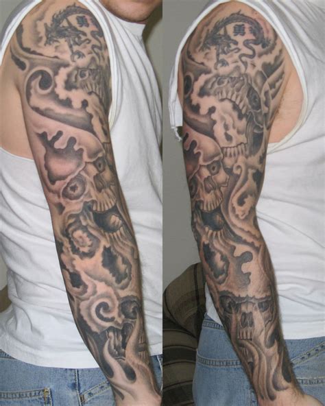 Skull Sleeve Tattoo Ideas Images & Pictures - Becuo