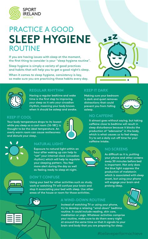 Practice a good sleep hygiene routine - Sligo Community Training Centre