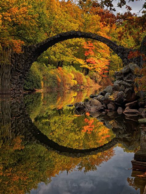 bridge, River, Reflection, Landscape, Fall, Colorful, Germany Wallpapers HD / Desktop and Mobile ...