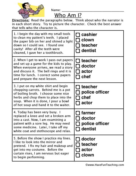 Inferences Worksheet